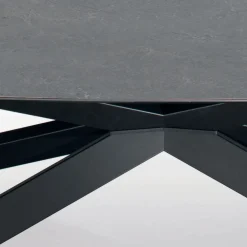 Viadurini Living Esstische-Fester tonnenförmiger Tisch mit Laminat- und Stahlplatte, hergestellt in Italien – Grotta