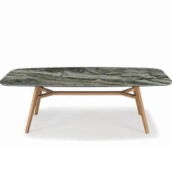 Viadurini Living Esstische-Fester tonnenförmiger Tisch mit Untergestell aus Canaletto-Walnuss-Esche, hergestellt in Italien – Norden