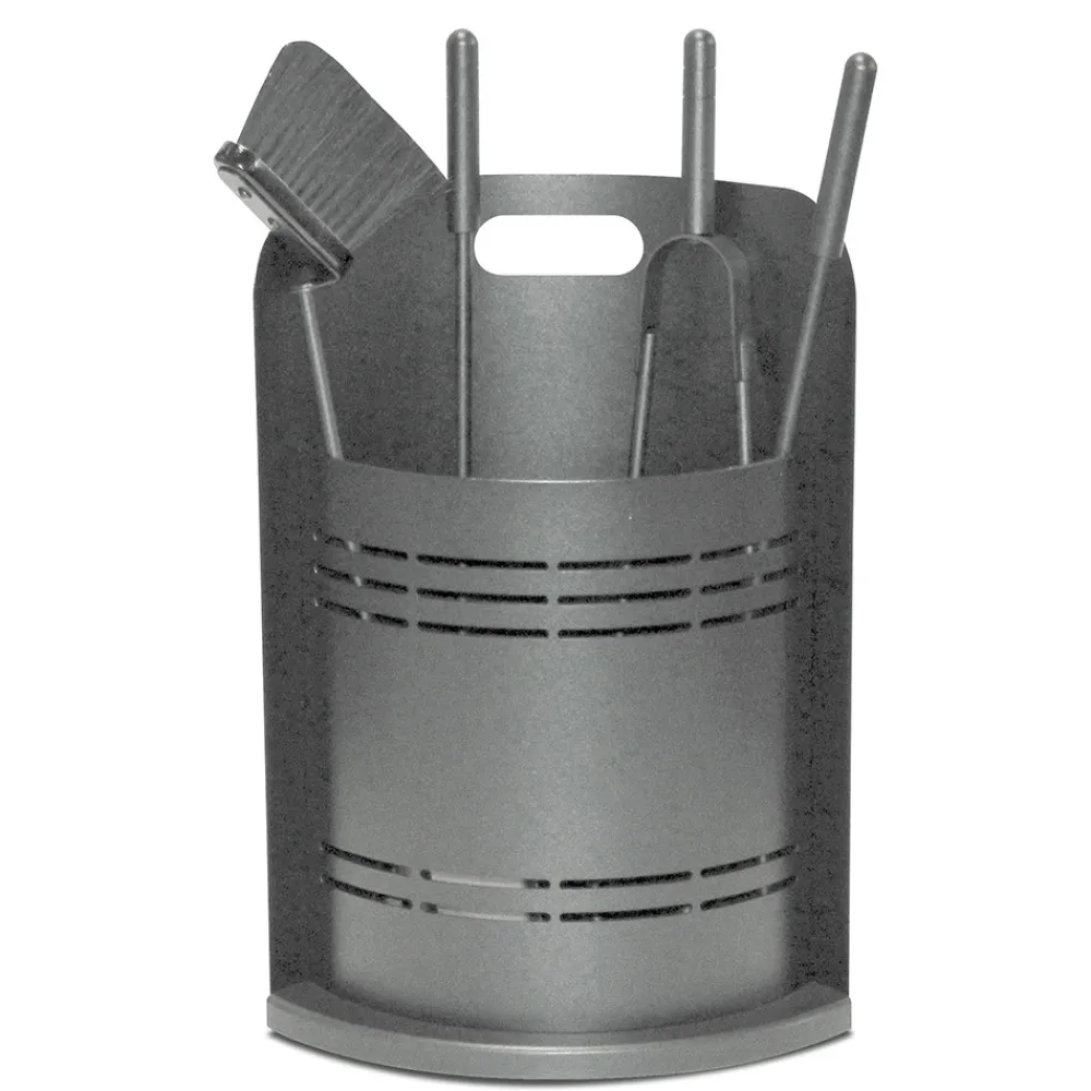 Viadurini Fire Design Kaminbesteck-Fester Werkzeughalter mit 4 Werkzeugen für den Kamin, hergestellt in Italien – Bonsai