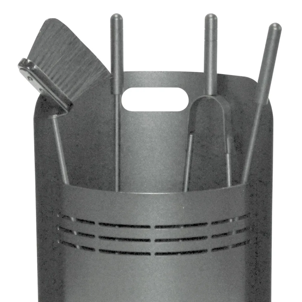 Viadurini Fire Design Kaminbesteck-Fester Werkzeughalter mit 4 Werkzeugen für den Kamin, hergestellt in Italien – Bonsai