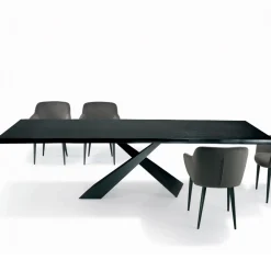 Viadurini Living Esstische-Fester Wohnzimmertisch mit entrindeter Kante, hergestellt in Italien – Feiertage