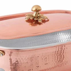 Viadurini Kitchen Kochgeschirr-Fischtopf aus italienischem handgemachtem verzinntem Kupfer mit Deckel 44 cm - Mariapia