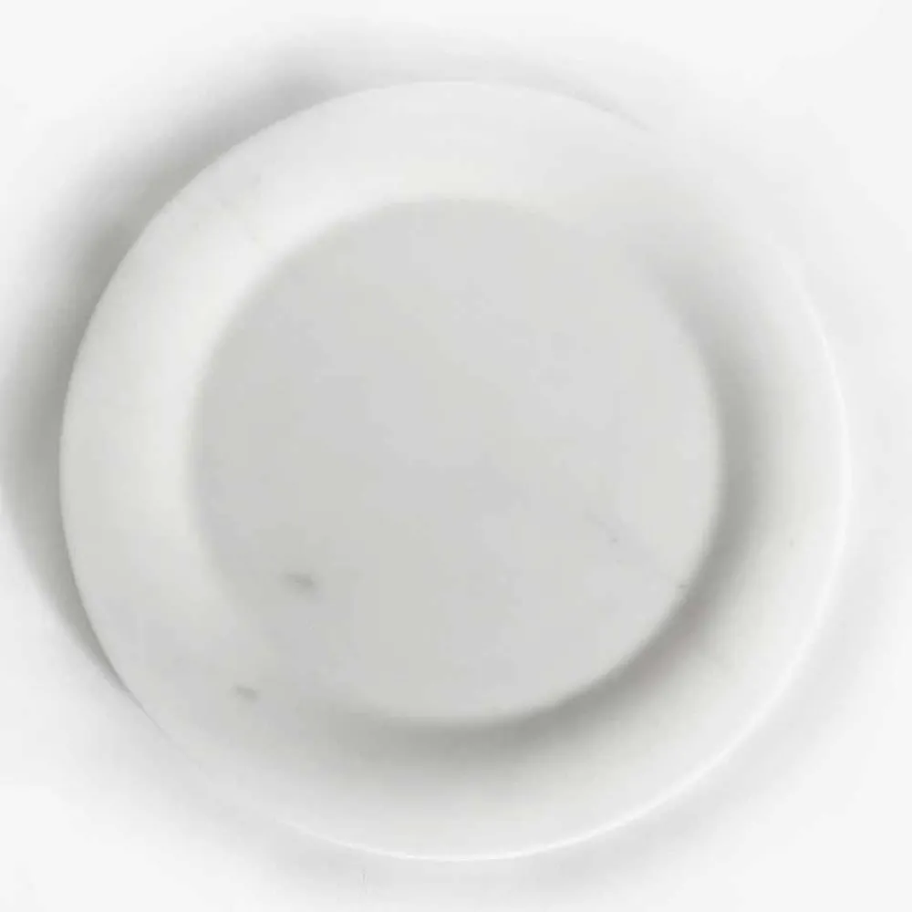 Viadurini Kitchen Küchenzubehör-Flache Platte in glänzend weißem Statuenmarmor von Made in Italy Design - Brandy