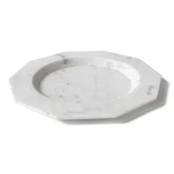 Viadurini Decor Geschirr Teller-Flacher Teller aus satiniertem Marmor Verschiedene Ausführungen Italienisches Luxusdesign - Rhodium