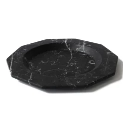 Viadurini Decor Geschirr Teller-Flacher Teller aus satiniertem Marmor Verschiedene Ausführungen Italienisches Luxusdesign - Rhodium