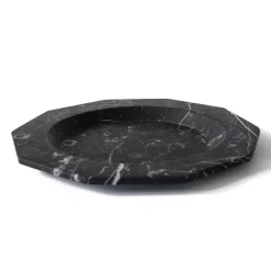 Viadurini Decor Geschirr Teller-Flacher Teller aus satiniertem Marmor Verschiedene Ausführungen Italienisches Luxusdesign - Rhodium