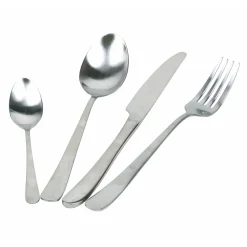 Viadurini Kitchen Besteck Set-Flaches abgerundetes Design Stahlbesteck 24 teilig - Shiatzu