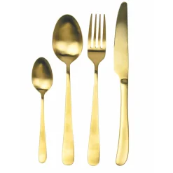 Viadurini Kitchen Besteck Set-Flaches abgerundetes Design Stahlbesteck 24 teilig - Shiatzu