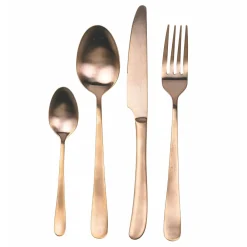 Viadurini Kitchen Besteck Set-Flaches abgerundetes Design Stahlbesteck 24 teilig - Shiatzu