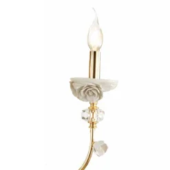 Viadurini Lighting Klassische Tischlampen-Flambeaux 7 Lights Klassische Lampe aus Porzellan und mundgeblasenem Glas - Eteria