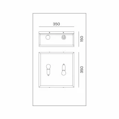 Il Fanale Gartenlaternen-2-flammige Außen-Deckenlampe aus Messing und Vintage-Glas - Framework von