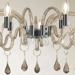 Viadurini Lighting Klassische Kronleuchter-9-flammiger handgemachter Venedig Glas Kronleuchter Made in Italy - Bernadette