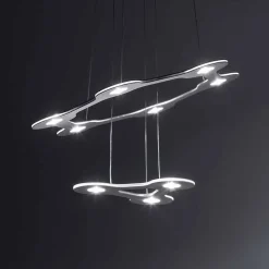 Viadurini Lighting Moderne Kronleuchter-9-flammiger LED-Kronleuchter aus fein lackiertem Aluminium Made in Italy - Flash