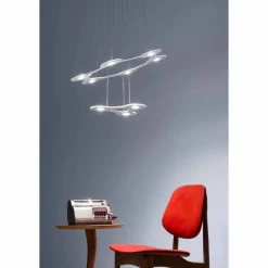 Viadurini Lighting Moderne Kronleuchter-9-flammiger LED-Kronleuchter aus fein lackiertem Aluminium Made in Italy - Flash