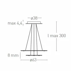 Viadurini Lighting Moderne Kronleuchter-9-flammiger LED-Kronleuchter aus fein lackiertem Aluminium Made in Italy - Flash