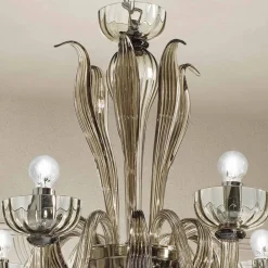 Viadurini Lighting Klassische Kronleuchter-6-flammiger venezianischer Glas-Kronleuchter, handgefertigt in Italien - Regina