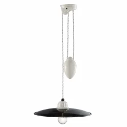 Ferroluce Pendelleuchten Vintage-Flaschenzug Lampe aus Keramik Melissa