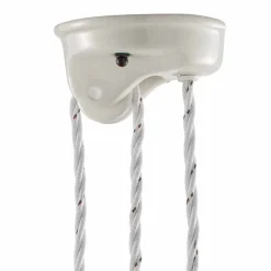 Ferroluce Pendelleuchten Vintage-Flaschenzug Lampe aus Keramik Melissa