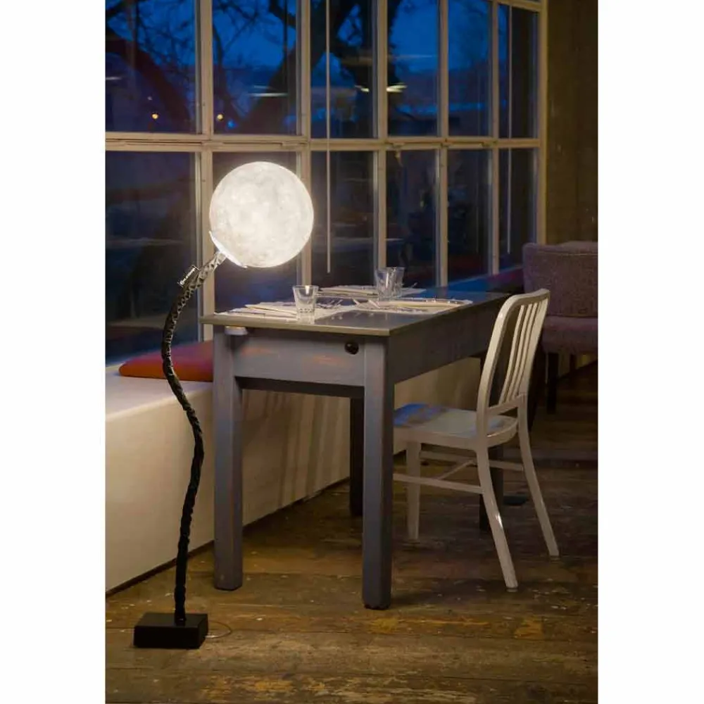 In-es.artdesign Moderne Stehlampen-Flexible Stehlampe Micro Luna Nebel