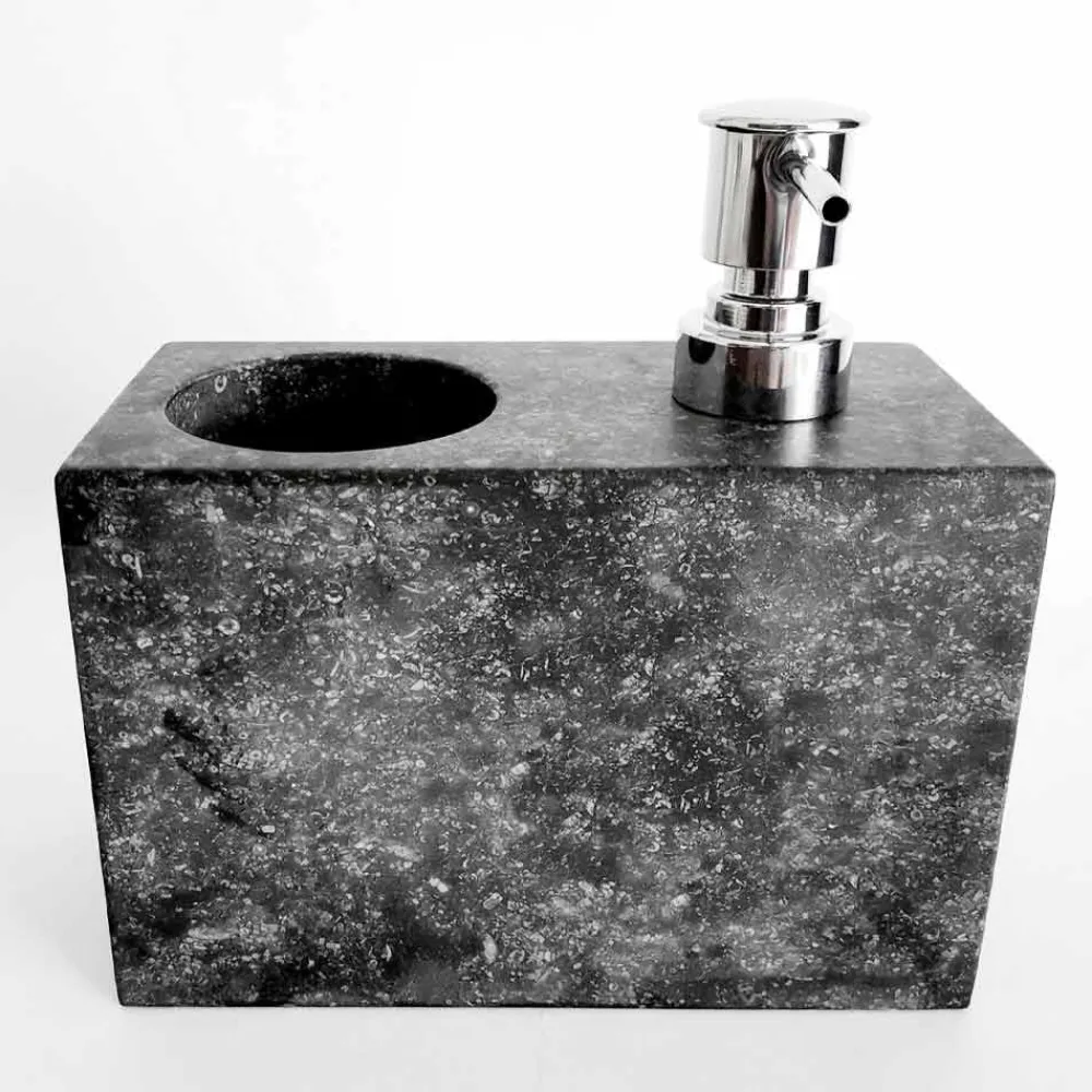 Viadurini Bathroom Badzubehör-Flüssigseifenspender mit Marmorglas Made in Italy - Clik