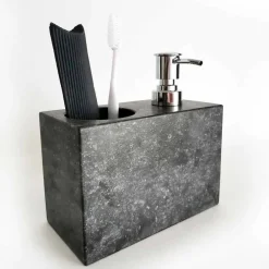 Viadurini Bathroom Badzubehör-Flüssigseifenspender mit Marmorglas Made in Italy - Clik