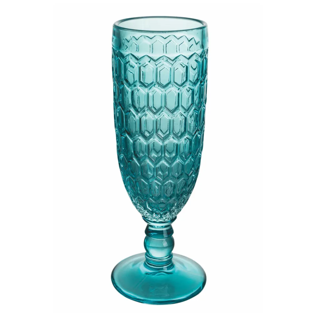 Viadurini Kitchen Weinkelch-Flötenkelch-Set aus farbigem Glas und verschiedenen Dekorationen 12-teilig - Mix