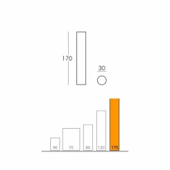 SLIDE Moderne Stehlampen-Fluo zylindrische Stehleuchte aus Italien