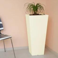 Viadurini in the Garden Lichtmöbel-Fluofarbene quadratische Gartenvase mit Licht Made in Italy - Avanas