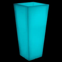 Viadurini in the Garden Lichtmöbel-Fluofarbene quadratische Gartenvase mit Licht Made in Italy - Avanas