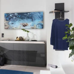 Viadurini Living Wandgarderobe-Flurgarderobe aus glänzendem Holz in Weiß oder Anthrazit - Emanuelito