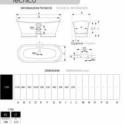 Viadurini Bathroom Freistehende Badewannen-Freestanding Badewanne aus Kupfer in modernem Design Henry