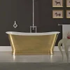 Viadurini Bathroom Freistehende Badewannen-Freestanding Badewanne mit Messing Bezug Roy