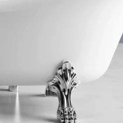 Viadurini Bathroom Freistehende Badewannen-Freestanding Badewanne, Viktorianisches Design aus Solid Surface - Rain