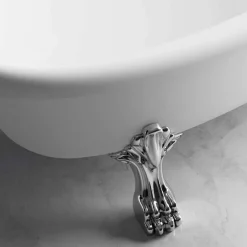 Viadurini Bathroom Freistehende Badewannen-Freestanding Badewanne, Viktorianisches Design aus Solid Surface - Rain