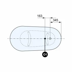 Viadurini Bathroom Freistehende Badewannen-Freestanding Badewanne, Viktorianisches Design aus Solid Surface - Rain