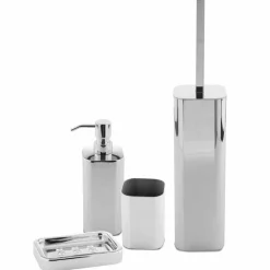 Viadurini Bathroom Badzubehör-Freistehende Badaccessoires in Edelstahl-Chrom-Finish - Glänzend