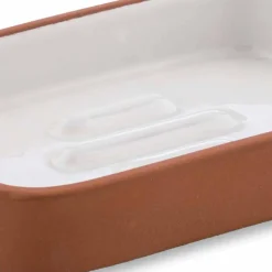 Viadurini Bathroom Badzubehör-Freistehende Badaccessoires aus Terrakotta und weißer Keramik - Terracotta