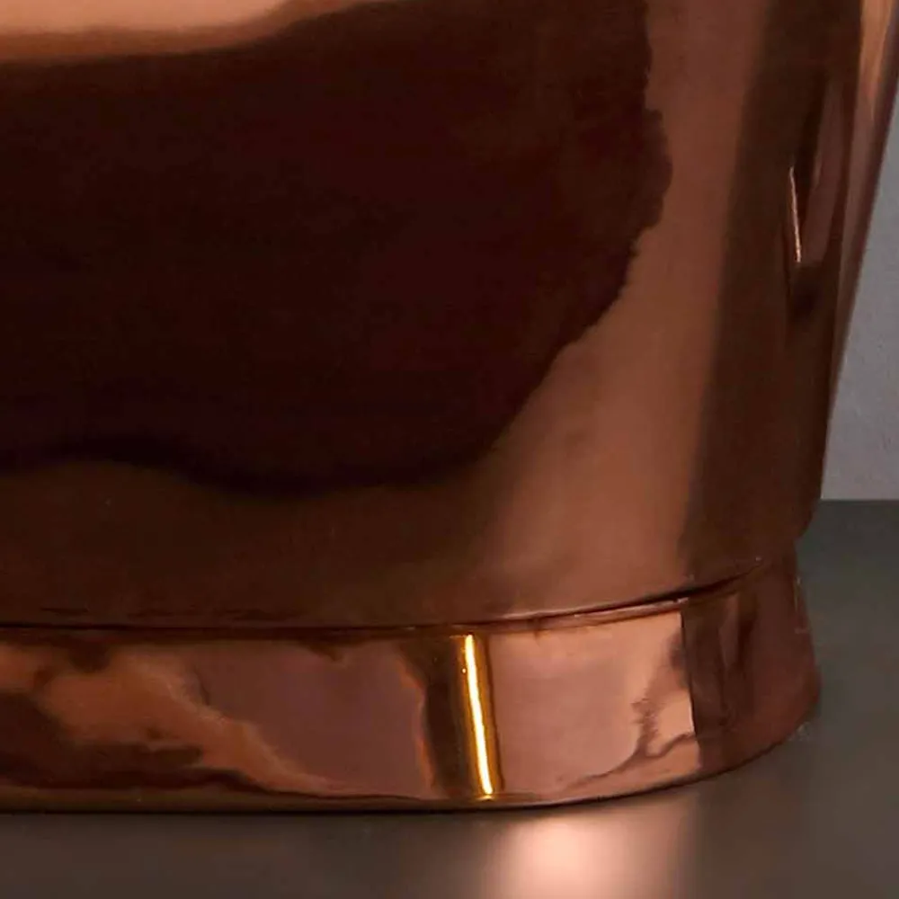 Viadurini Bathroom Freistehende Badewannen-Freistehende Badewanne im Vintage-Design mit Nickel- und Kupfer-Finish Angelica