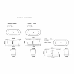 Viadurini Bathroom Freistehende Badewannen-Freistehende Badewanne im Vintage-Design mit Nickel- und Kupfer-Finish Angelica