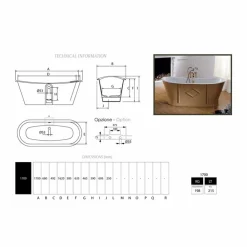 Viadurini Bathroom Freistehende Badewannen-Freistehende Badewanne in verschiedenen Farben Allen
