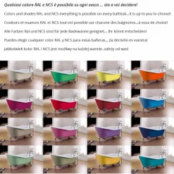 Viadurini Bathroom Freistehende Badewannen-Freistehende Badewanne in verschiedenen Farben Allen