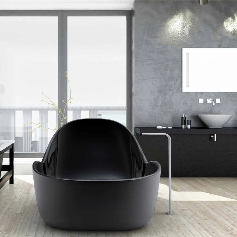 Viadurini Design Freistehende Badewannen-Freistehende Badewanne in modernem Design Wave
