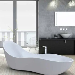 Viadurini Design Freistehende Badewannen-Freistehende Badewanne in modernem Design Wave