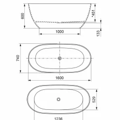 Viadurini Bathroom Freistehende Badewannen-freistehende Badewanne made in Italy, aus Solid Surface - Flow