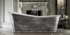Viadurini Bathroom Freistehende Badewannen-Freistehende Badewanne mit modernem Design aus Harz made in Italy, Furtei