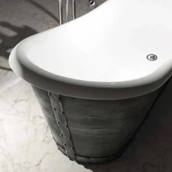 Viadurini Bathroom Freistehende Badewannen-Freistehende Badewanne mit modernem Design aus Harz made in Italy, Furtei