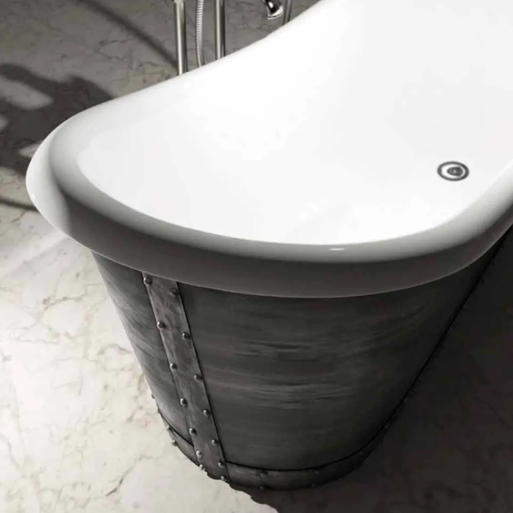 Viadurini Bathroom Freistehende Badewannen-Freistehende Badewanne mit modernem Design aus Harz made in Italy, Furtei