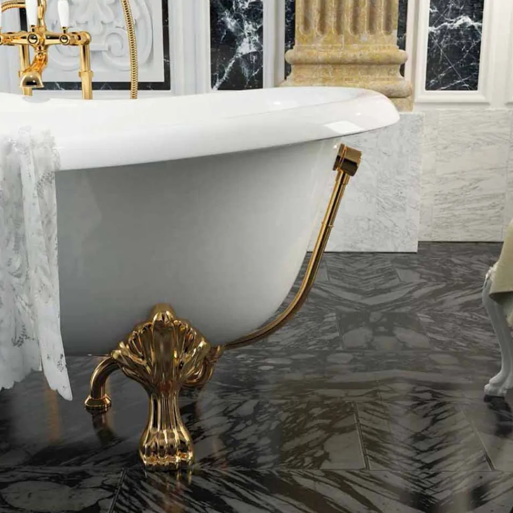 Viadurini Bathroom Freistehende Badewannen-Freistehende Badewanne mit klassichen Design in Italien hergestellt, Fregona