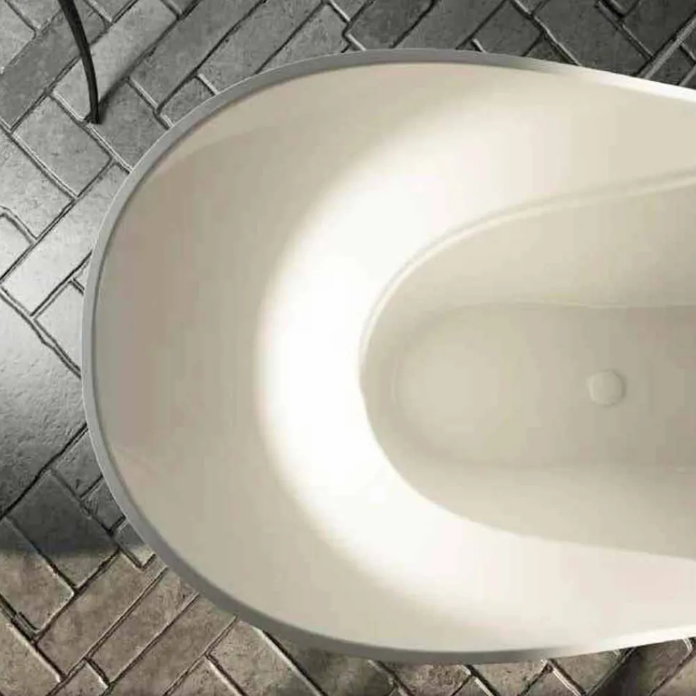 Viadurini Bathroom Freistehende Badewannen-Freistehende Badewanne Ragusa, mit modernem Design, made in Italy