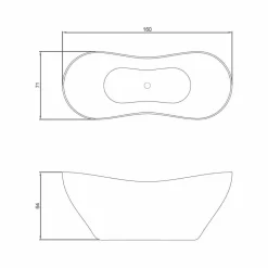 Viadurini Bathroom Freistehende Badewannen-Freistehende Badewanne Ragusa, mit modernem Design, made in Italy
